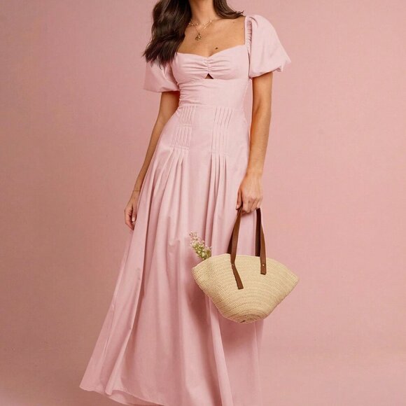 Dresses & Skirts - Baby Pink Elegant Women's Sweetheart Maxi Dress